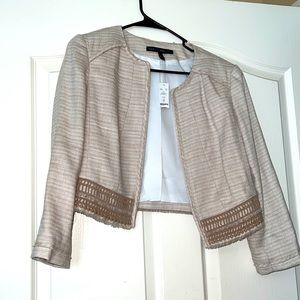 Neutral color cropped blazer. brand new with tag